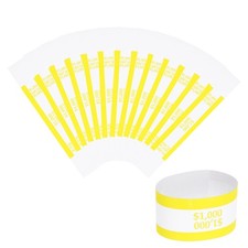 100Pcs Money Band 1000 Dollar Money Bill Wrapper Self-Adhesive Bill Band Yellow