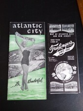 2 vintage Atlantic City New Jersey travel brochures - Fralinger's Taffy