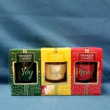 New Yankee Candle 7oz Christmas Holiday Scents 3pc Gift Set 