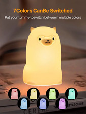 Cute Kids Night Light –7-Color LED Silicone Alpaca Lamp for Nursery & Home Decor