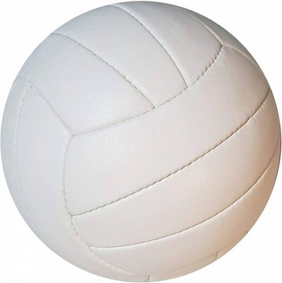 Volleyball Weiß, Gr. 5, handgenaeht echter Lederball neu gefertigt! Echtleder
