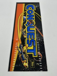 Conquest Marquee Plexiglass Arcade Game 1982 Tago Electronics Anteater RARE