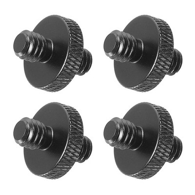 Microphone Holder Adapter M6 Male to 1/4 Male Thread Double Sides 4pcs