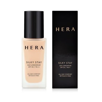HERA Silky Stay Foundation 24h Longwear  30g Semi Matte K-Beauty