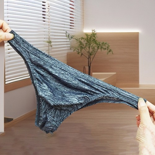 Low-rise Underwear Breathable Pouch Underpants Geometric Pattern Briefs - Picture 3 of 20