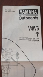 1994 Yamaha Rigging Instructions V4/V6 Remote Gauges 61A-28107-11