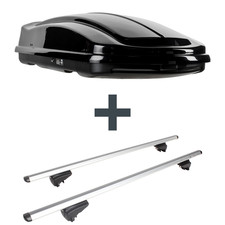 Dachbox LEVUP Space 430 Duo + Dachträger Menabo Pick-Up für Kia Sorento III UM