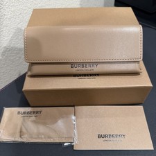 BURBERRY MED EYEGLASSES/SUNGLASSES CASE Box Cleaning Cloth Pouch 2 in