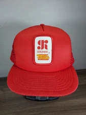 Vintage Gold Kist Young 'N Tender Mesh SnapBack Cap Red Trucker Hat Farming Ag