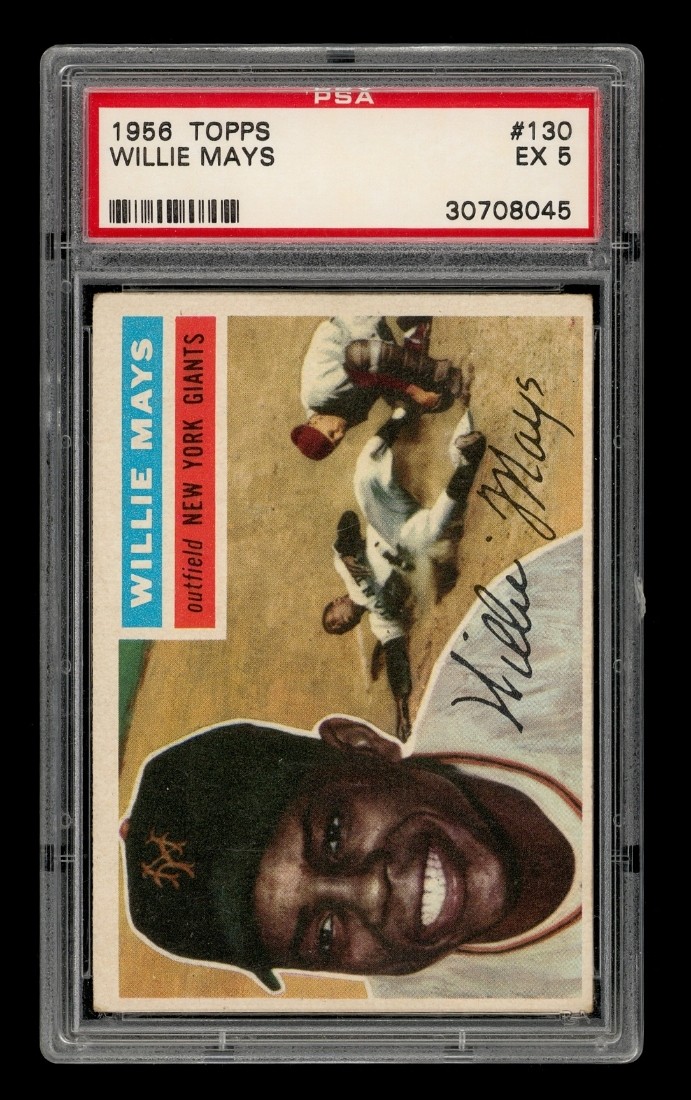 1956 Topps Set-Break #130 Willie Mays PSA 5 EX