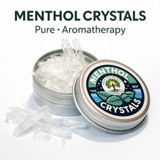 Cristales de mentol 5g 7g 10g - Relieve en frío sinusal - Cristales de aromaterapia estaño - Reino Unido