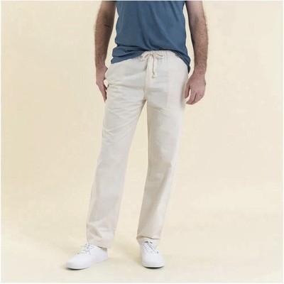 Industry of All Nations Unbleached Undyed Organic Cotton Drawstring Pants M