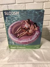 Flotteur de chaise longue gonflable de piscine de bronzage 72 x 65 pour adultes 2