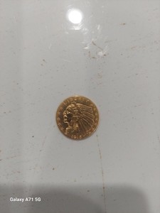 1915 $2.5 Dollar Gold Indian Head Liberty Quarter Eagle Coin fine to unc $2 1/2