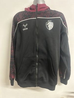 Oxen RGC Rugby Player Issue Fleece-gefütterter Kapuzen-/Hoodie mit durchgehendem Reißverschluss Oberteil - Large