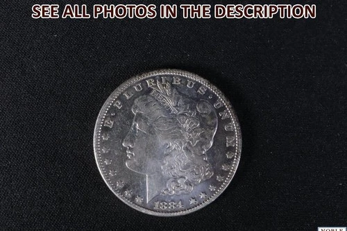 NobleSpirit Desirable 1884 Morgan Silver Dollar AU About Unc +