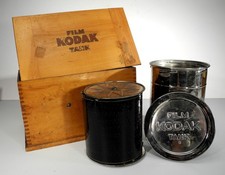 Vintage Kodak 10" Drewniana folia Skrzynka załadunkowa i zbiornik do obróbki metalu.  Początek 1900 roku