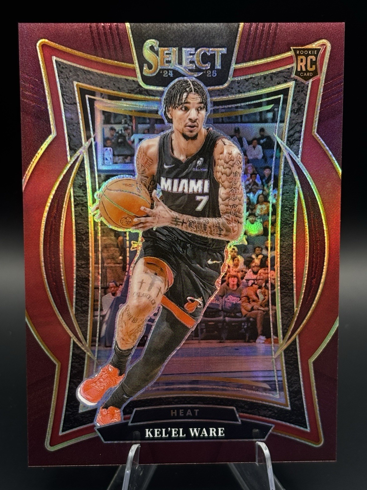 2024-25 SELECT CONCOURSE ROOKIE KEL'EL WARE #66 MAROON PRIZM /175 - Miami Heat