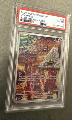 2023 Pokemon SVI EN- Drowzee -Illustration Rare #210 PSA 8 NM-MT