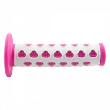 SE Bikes S-1E Flanged Pink/White Bike Grips - Dual Compound Comfort & Style