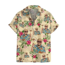 Funny Trump 2024 Hawaiian Shirt Presidential Election 2024 Trump 3D HAWAII SHIR