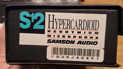 2 - Samson S12 Neodymium Hypercardioid Vocal Mic Microphones with case
