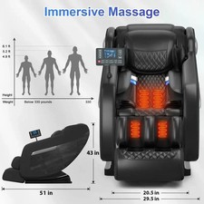 2026 Full Body Shiatsu Massage Chair Zero Gravity Heat Air Pressure Speakers