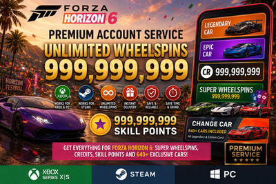 FH6 PREMIUM ACCOUNT  SERV (WHEELSPINS, CREDITS, SKILLPOINTS, CARS)