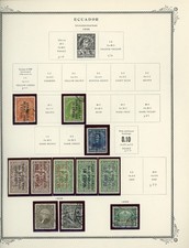 ECUADOR Scott Specialty Album Page Lot #10 - SEE SCAN - $$$
