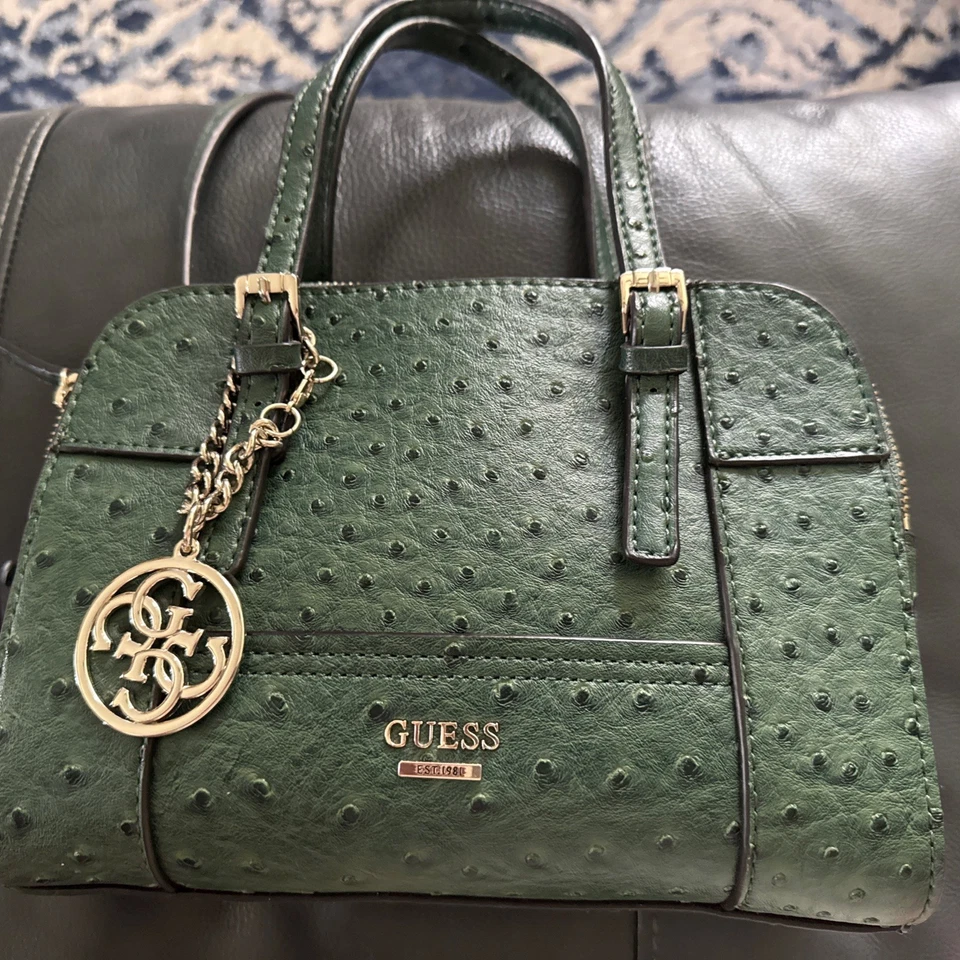 Bolso de Mano Vintage Guess 3 Sección LA1981 ÚLTIMO DÍA 9/15 Hombro Imitación CrocPujado Dorado