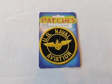 Eagle Emblems U.S. Naval Aviation Vintage 3" Round Black Yellow wings Patch NOS