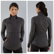 Lululemon Base Runner sweater jacket sz 6 Half zip back pocket Rulu fabric