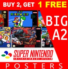SNES Game Posters Collection, Big A2 260gsm Posters Prints Art Wall