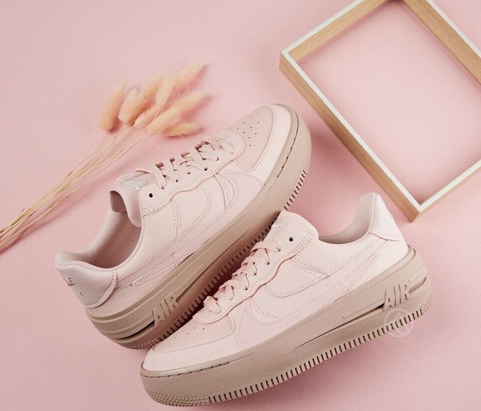 スニーカー Nike Air Force 1 PLT.AF.ORM Medium Soft Pink Nike Air Force 1 PLT.AF.ORM Shoes Pink Oxford DJ9946-600