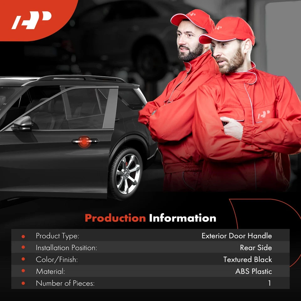 Manija de puerta exterior trasera negra con placa de licencia para Chevy Express GMC Savana 1500 Foto 2 de 4