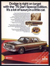 1975 Dodge Dart Special Edition gold car photo vintage print ad