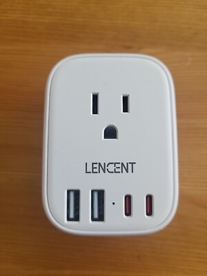 LENCENT EU Travel Adapter International Type C Foldable Power Plug USB C Charger