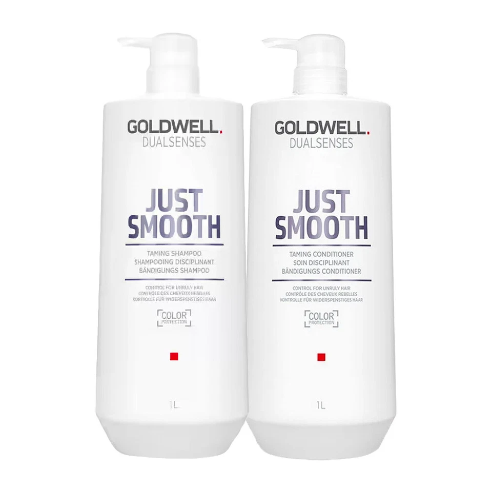 Goldwell Dualsenses Just Smooth Taming Shampoo 1000ml Conditioner 1000ml