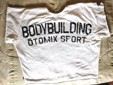 Otomix Sport bodybuilding muscle shirt short sleeves gym workout white