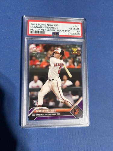 2023 Topps Now O/S Purple #RC1 Gunnar Henderson #d’/25 (RC) MLB PSA 10 GEM-MT
