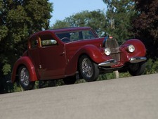 Cars 1939 bugatti type 57 ventoux coupe series iii retro Desk Mat Stitched