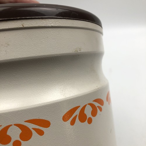 Vintage Kromex Cookie Jar Grandmas Cookies Brand Metal Tin Plastic Lid - Picture 4 of 8