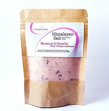 Himalayan Salt Bath Foot Soak Rose Petals Rose Orange Geranium EssentialOil 100g