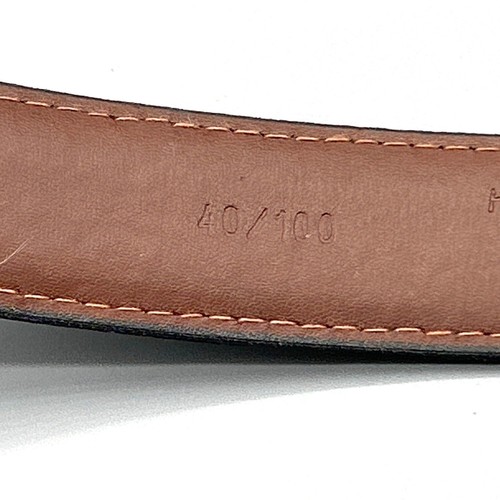 Handcrafted Genuine Leather Belt With Brass Buckle 40/100 Brown Made In America - Picture 4 of 6