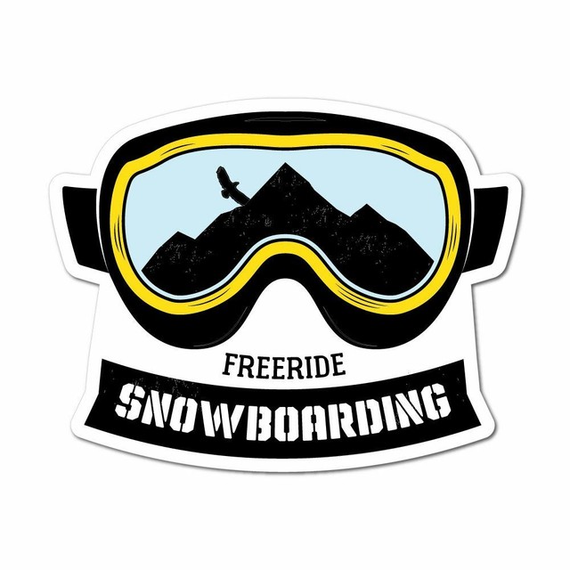 Freeride Snowboarding Sticker Decal Funny Sport Game Hobby eBay