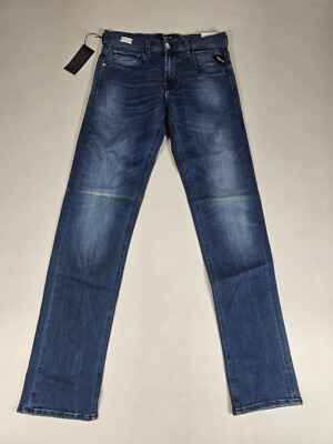 Replay MA972Z Grover Straight Fit Stretch Jeans Hose Gr 27/32 A4