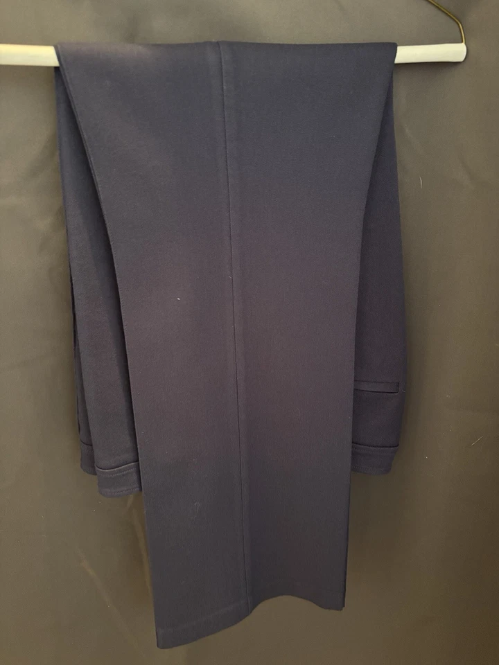 Nine West Flare Leg Stretchy Trousers Navy Blue Womens Large Dress Pants - Image 2 of 3