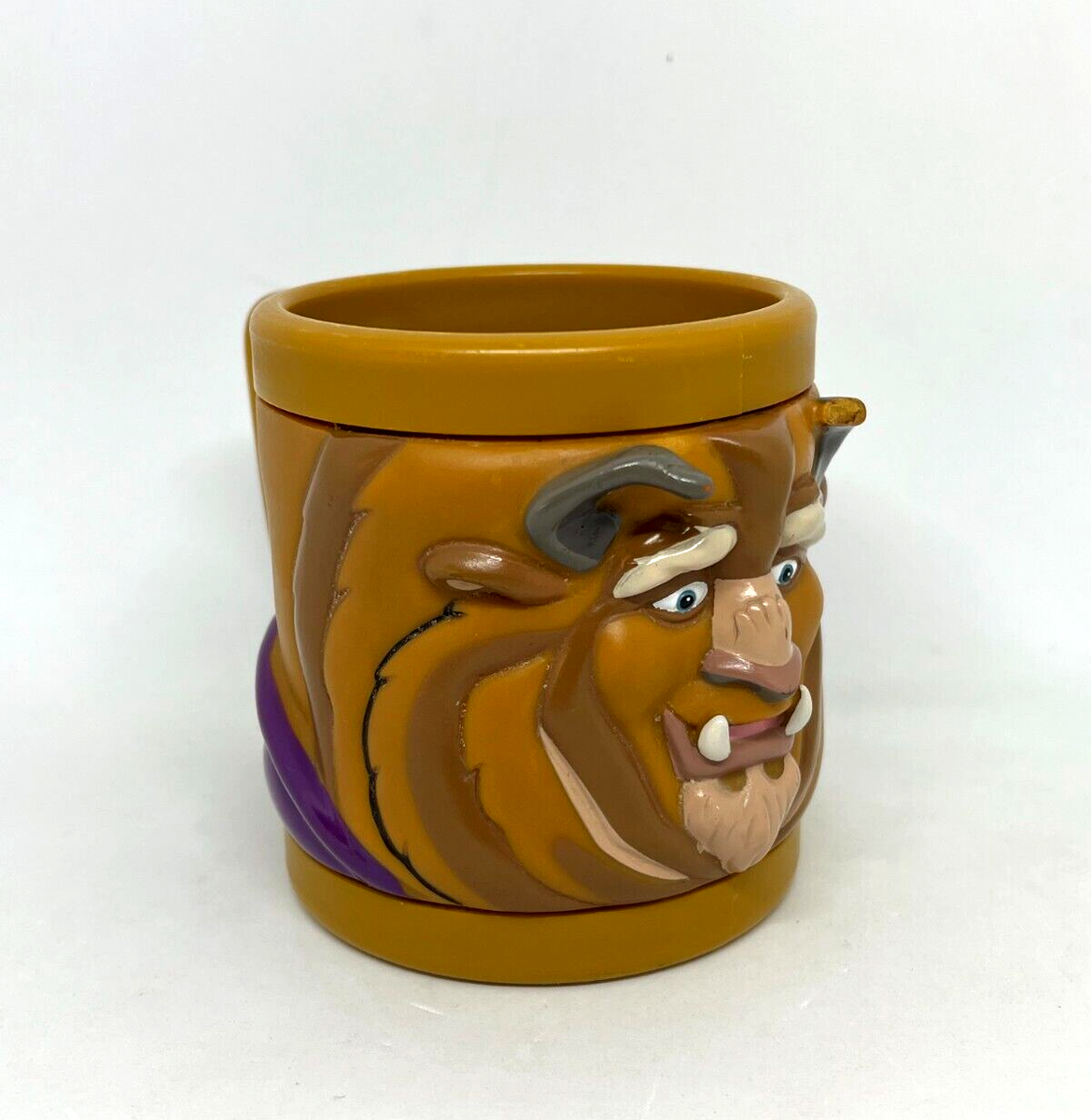 Vintage Beauty & The Beast Plastic 3D Cup - Disney Pizza Hut 1992