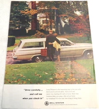 1964 Print Ad Bell System American Telephone & Telegraph Drive Carefully Call Me