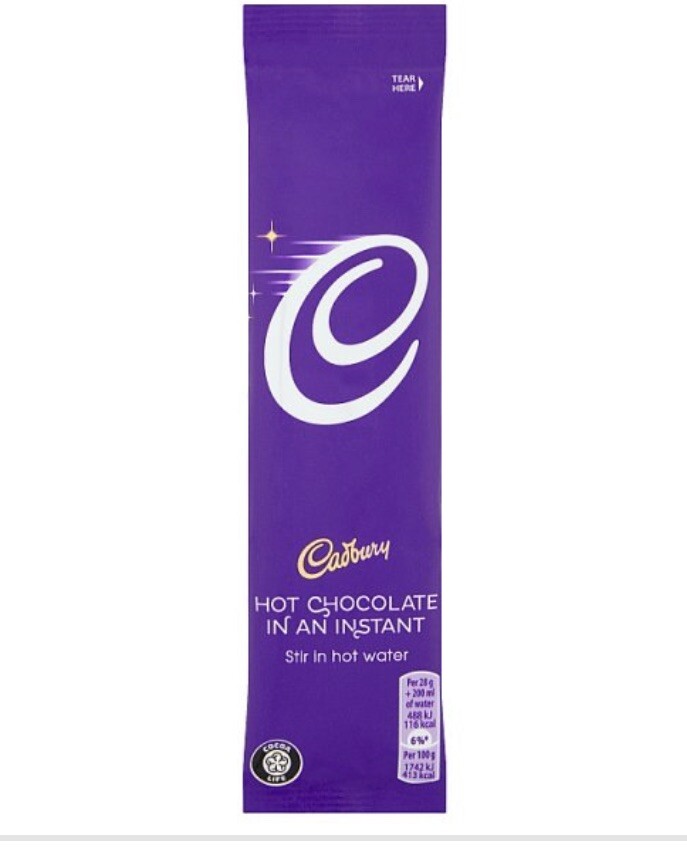 CADBURY Instant HOT CHOCOLATE Sachets 28g Drink COCOA Powder INDIVIDUAL